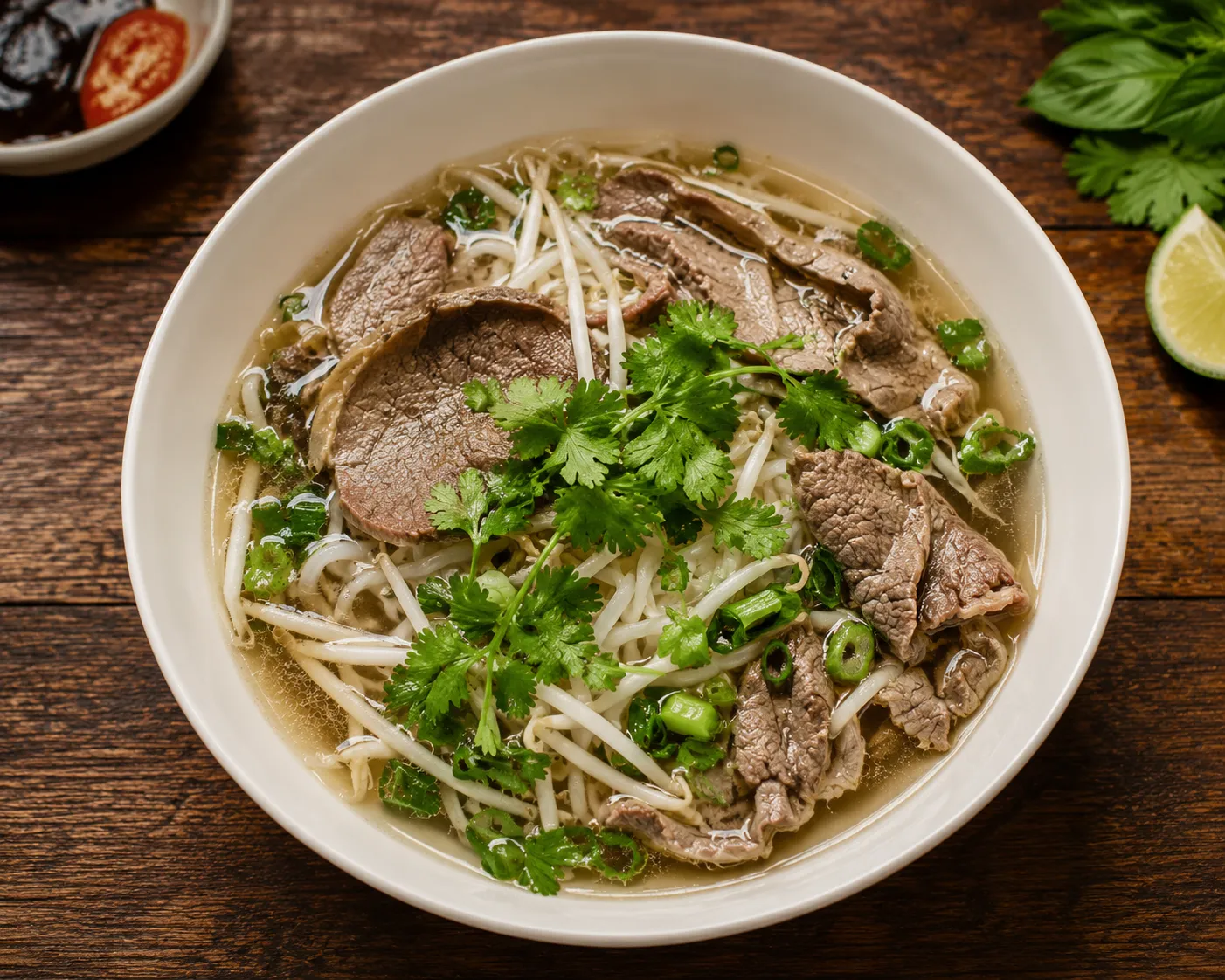 Pho Vietnamese beef noodle soup at Dak Land Restaurant