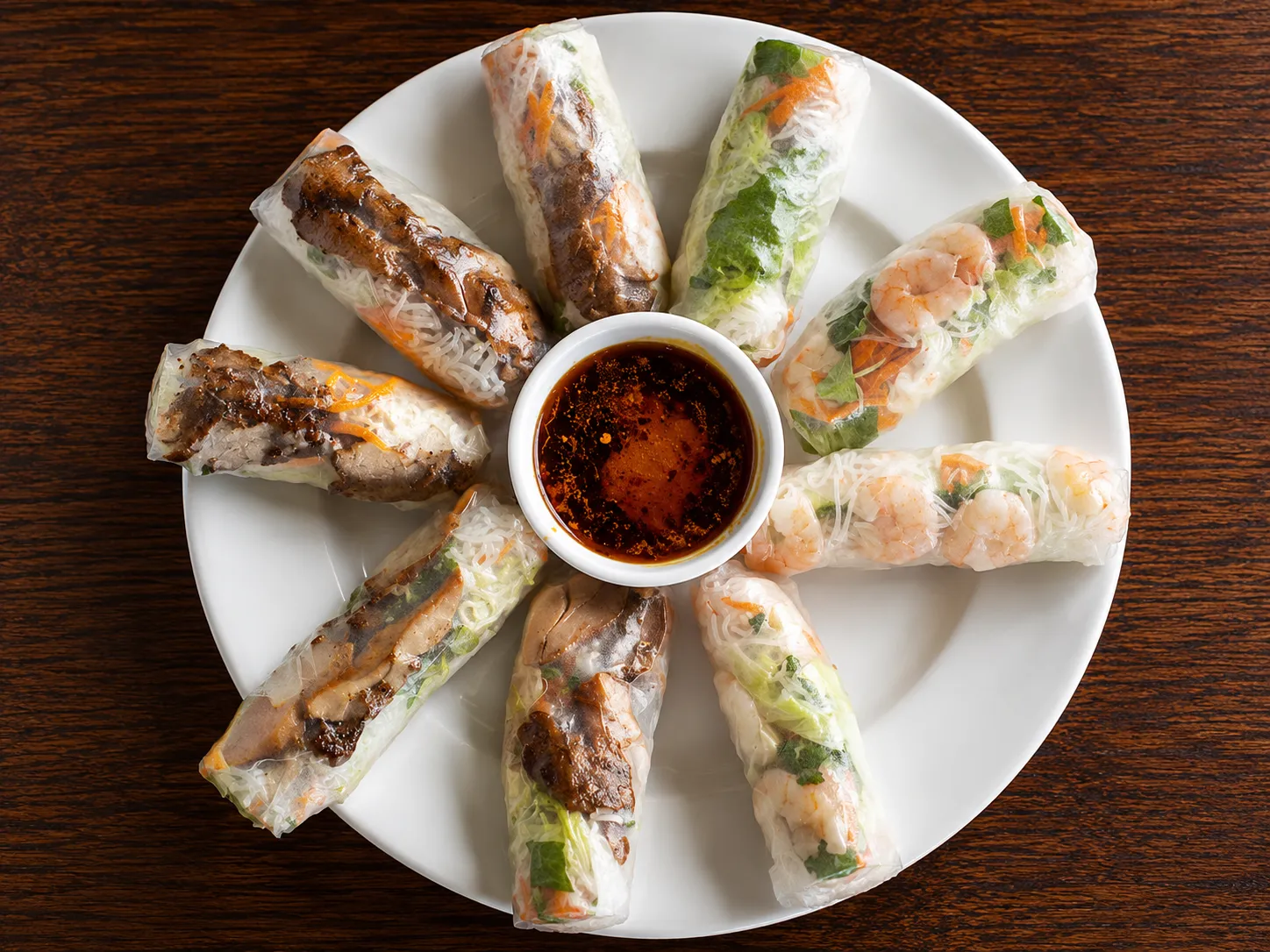 Vietnamese fresh spring rolls at Dak Land Restaurant