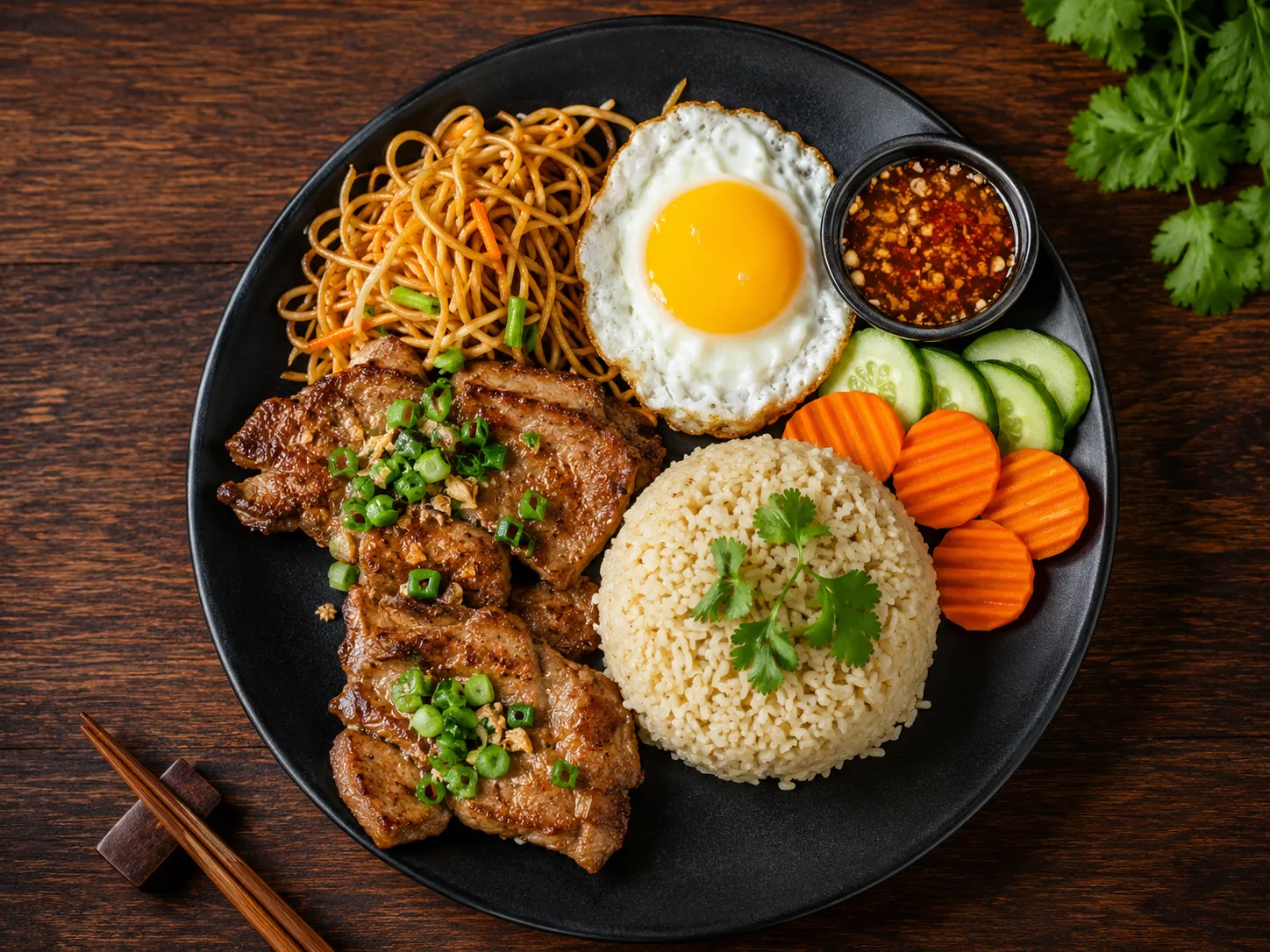 Vietnamese Lunch Special Combo at Dak Land Restaurant - fresh Vietnamese food