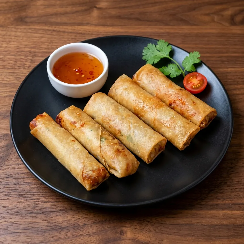 Crispy Vietnamese Spring Rolls (Cha Gio) at Dak Land Restaurant - fresh Vietnamese food
